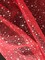 1 Yard Red Silver Stars Organza Fabric For Costumes Crafts Decor Accessories 58/60″ Wide